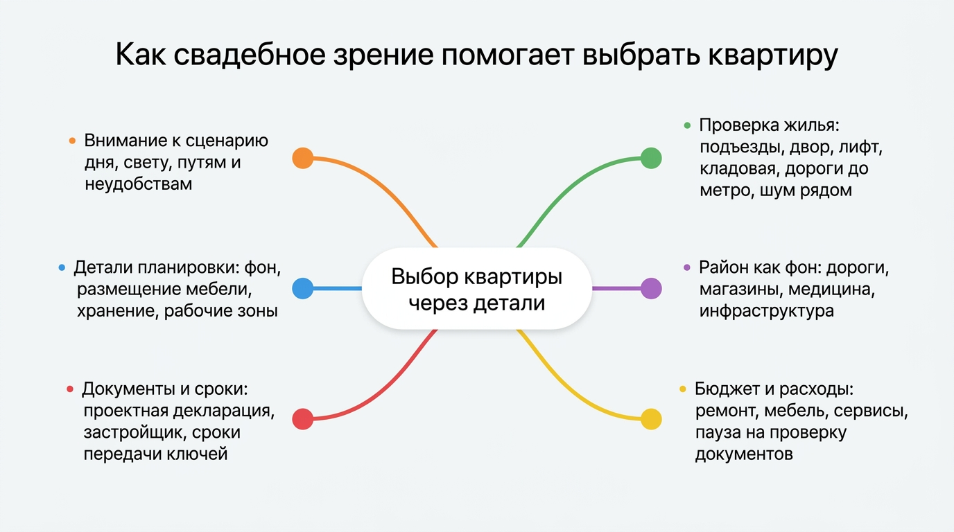 Как свадебное зрение помогает выбрать квартиру